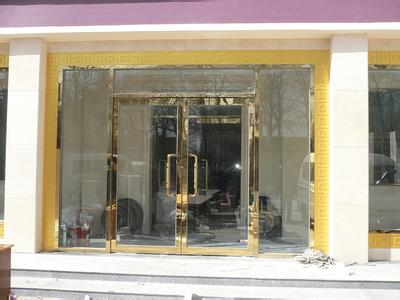 天津河北区安装玻璃门肯德基门无框门  天津玻璃门  天津无框门  天津肯德基门