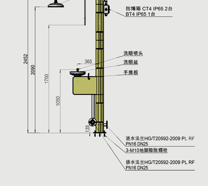 电伴热防冻洗眼器 