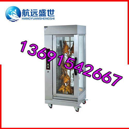 12只自动恒温烤鸡炉|单门自动旋转烤鸡设备  立式自动旋转烤鸡炉  商用单门12只烤鸡炉