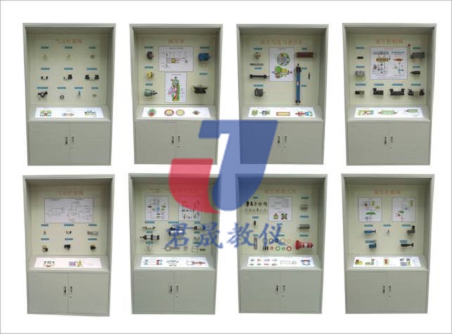 供应君晟JS-YQ8型热销款液压气动教学陈列柜(带语音)  液压气动示教陈列柜  液压气动示教柜