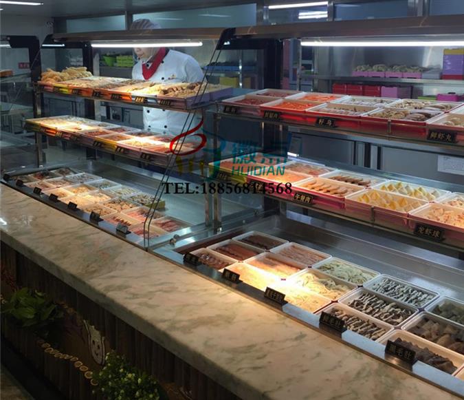 怀化麻辣香锅明档点菜柜，火锅前后开放展示柜  菜品自选保鲜柜