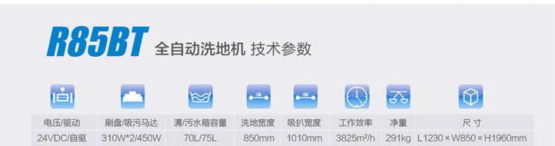 哪款手推式洗地机效果好？容恩R85BT手推式洗地机&nbsp;&nbsp;全自动洗地机