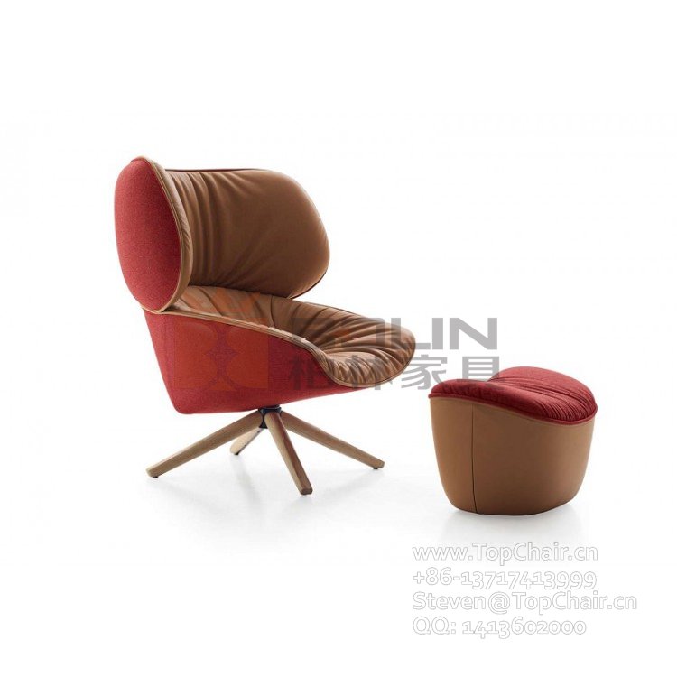 塔巴楼椅（Tabano Chair）  酒店躺椅  布艺休闲椅