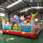 河南小猪佩奇2018新款大型充气城堡儿童蹦床滑梯厂家  蹦蹦床