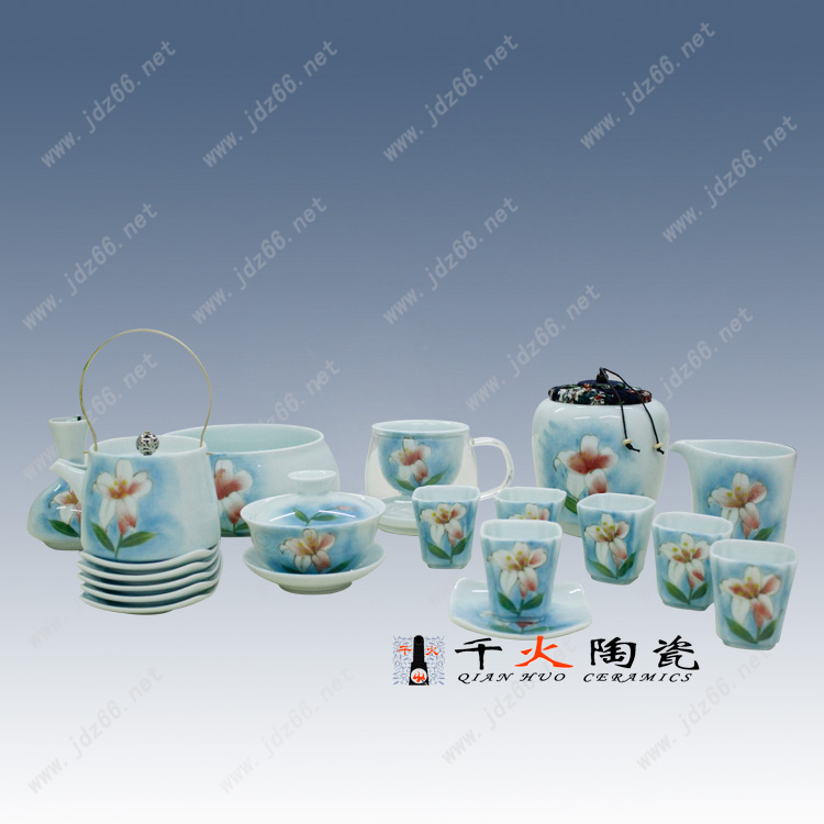 景德镇手绘礼品茶具套装价格 茶具批发价格  礼品茶具价格  茶具套装生产厂家  茶具套装图片