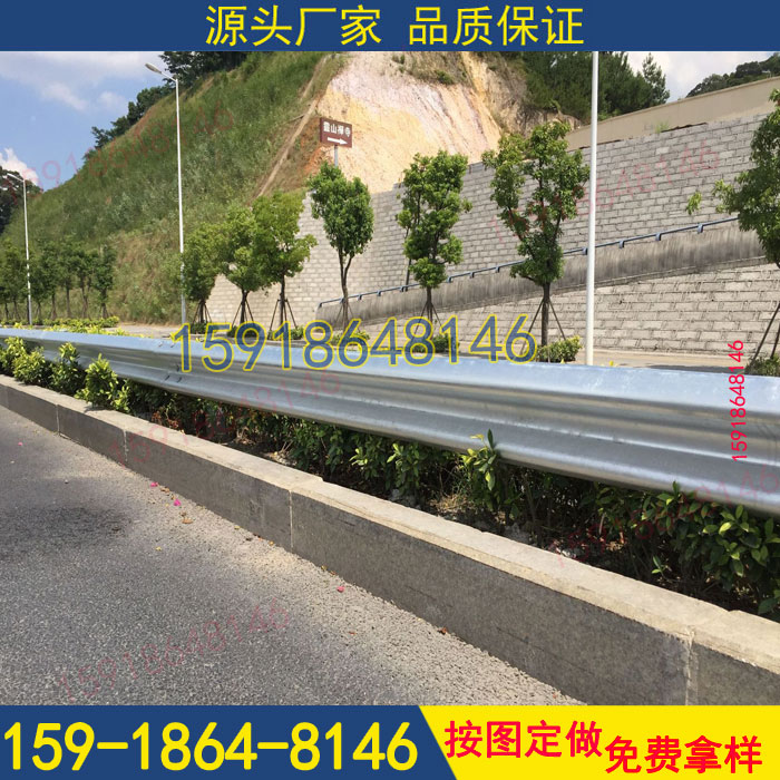 江门双波护栏现货批发 韶关乡道防撞栏 防撞护栏 波形梁护栏 双波护栏厂家