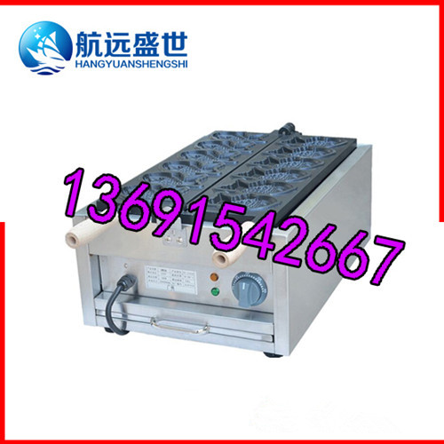 做日式鲷鱼烧机器|双板鲷鱼烧成型机  一板六条鱼仔饼机器  商用烤鱼饼的机器