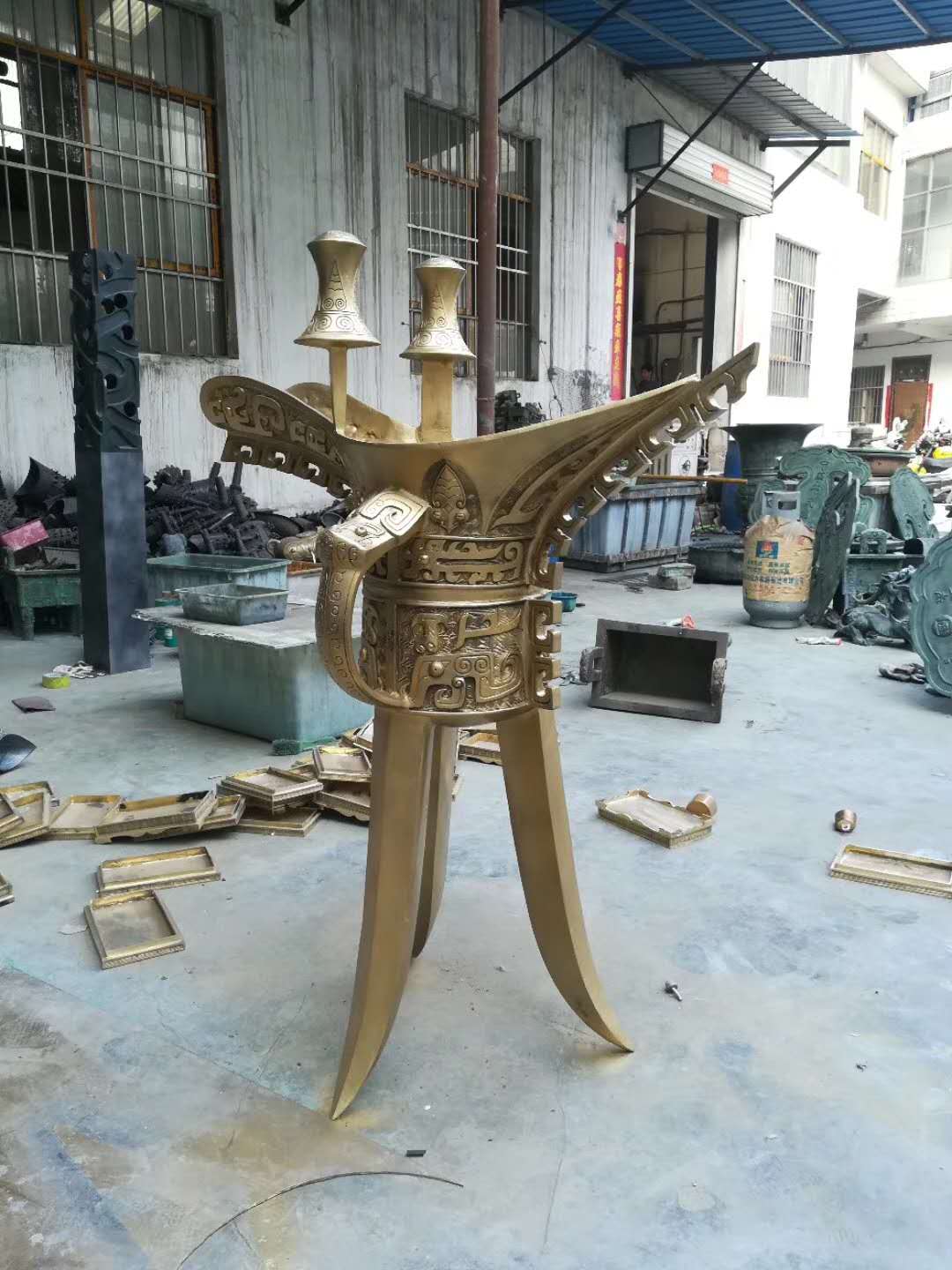 殷墟遗址出土妇好爵铜爵杯青铜器仿古古玩收藏品