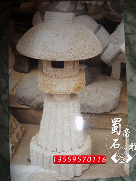 石雕灯笼 石材日式雪地灯 精致石雕灯笼