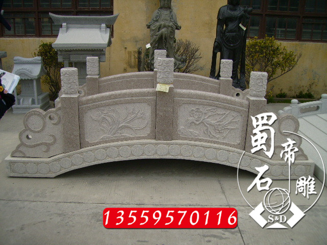 供应石拱桥，晚霞红石雕桥，栏杆石桥