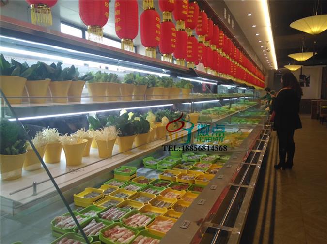 鲜菜火锅保鲜柜，自助火锅菜品冷藏柜  不锈钢后补式选菜柜