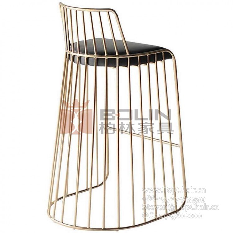 面纱吧椅（Veil Barstool）  五金吧椅  别墅吧椅