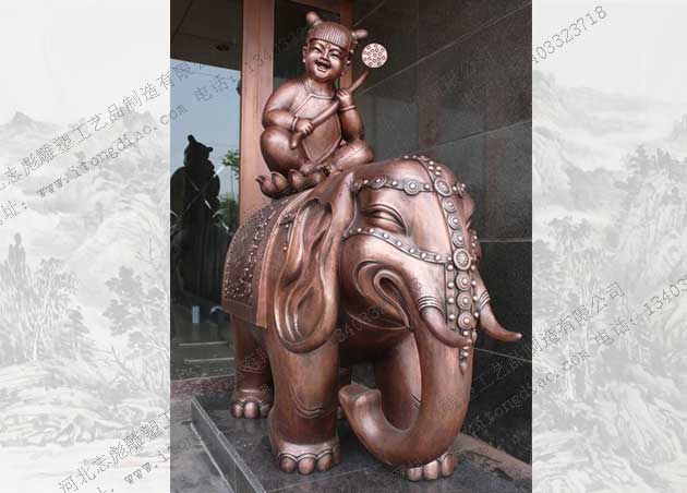 铜大象定做_动物雕塑厂家_志彪
