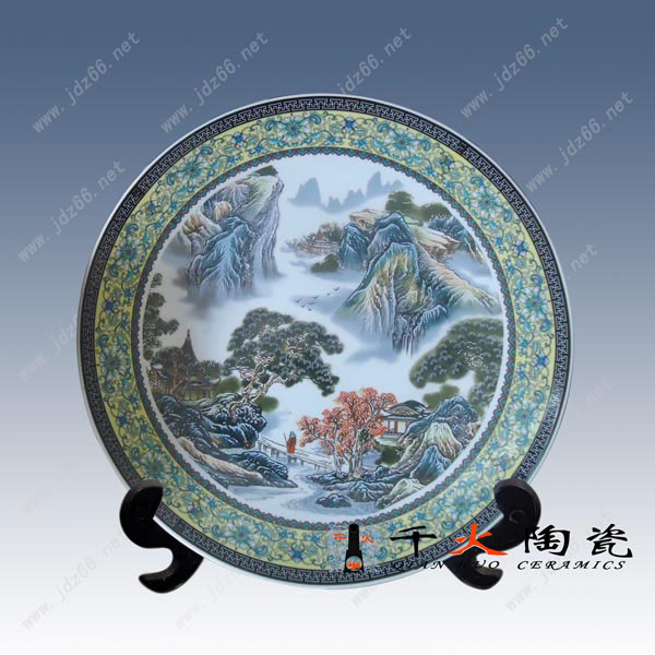 景德镇瓷盘厂家 青花瓷图案 瓷盘附属品