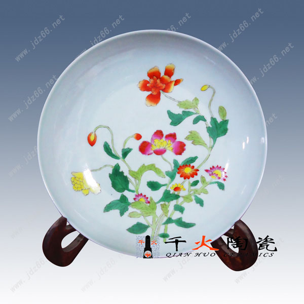 景德镇瓷盘厂家 青花瓷图案 瓷盘附属品