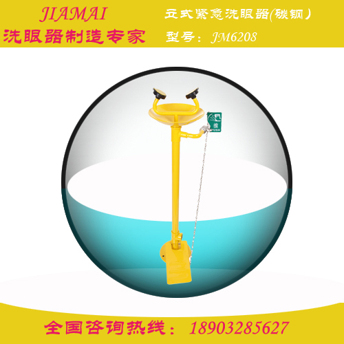 洗眼器/立式紧急洗眼器（碳钢）JM6208河北洗眼器  立式洗眼器