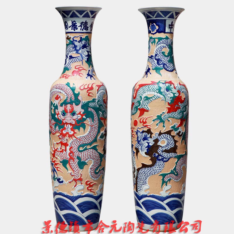 寺庙竣工庆典礼品落地大花瓶 寺庙摆设陶瓷大花瓶定制&nbsp;&nbsp;寺庙摆设大花瓶