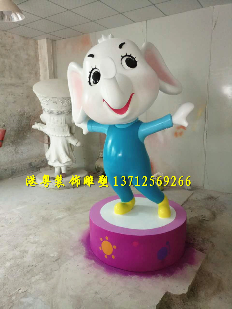 定制商业街景观摆件玻璃钢彩绘卡通大象雕塑  玻璃钢卡通大象雕塑  玻璃钢大象雕塑  玻璃钢彩绘卡通雕塑