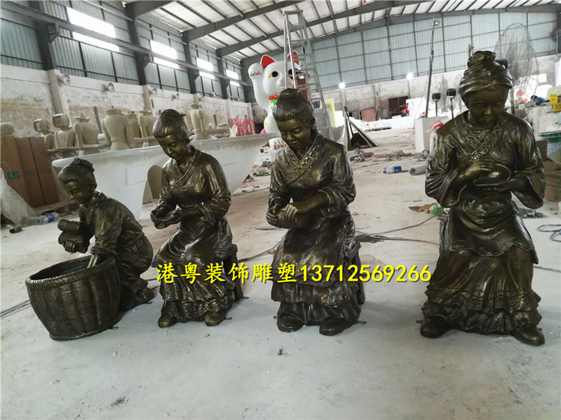 优质铸铜仿真人物雕塑 玻璃钢仿铜消防人物价格  铸铜人物雕塑  消防人物雕塑