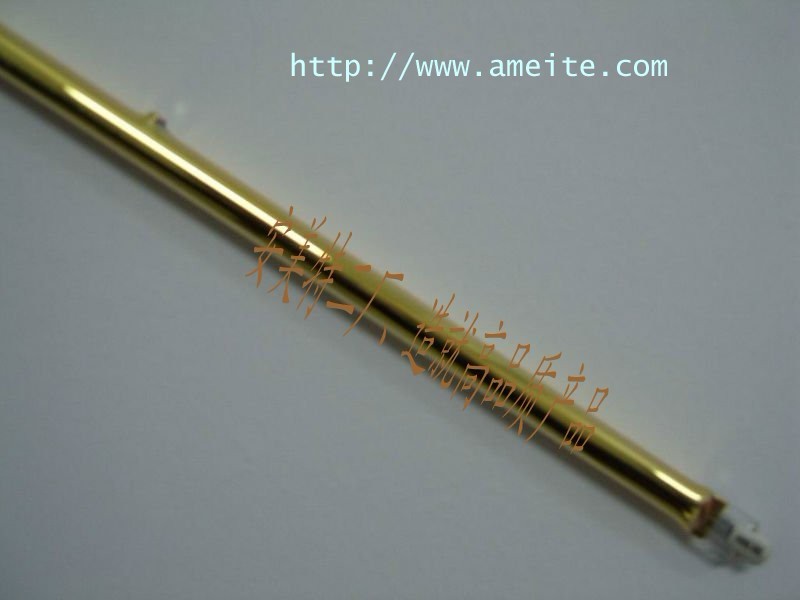 350mm220v全镀金加热管{安美特镀层黄色涂层管}  红宝石钨丝电热管  半镀白发热管