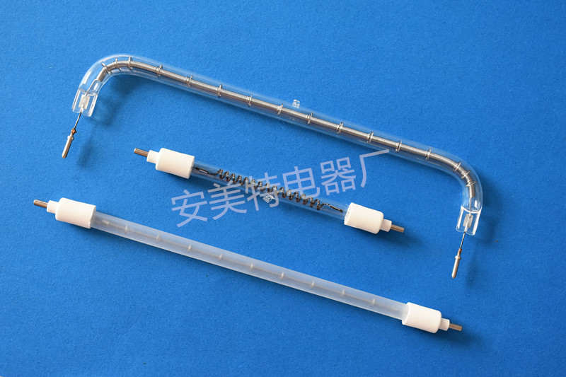 安美特造不反光磨砂卤素电热管220v  磨砂加热管  红宝石石英电热管  镀金石英电热管