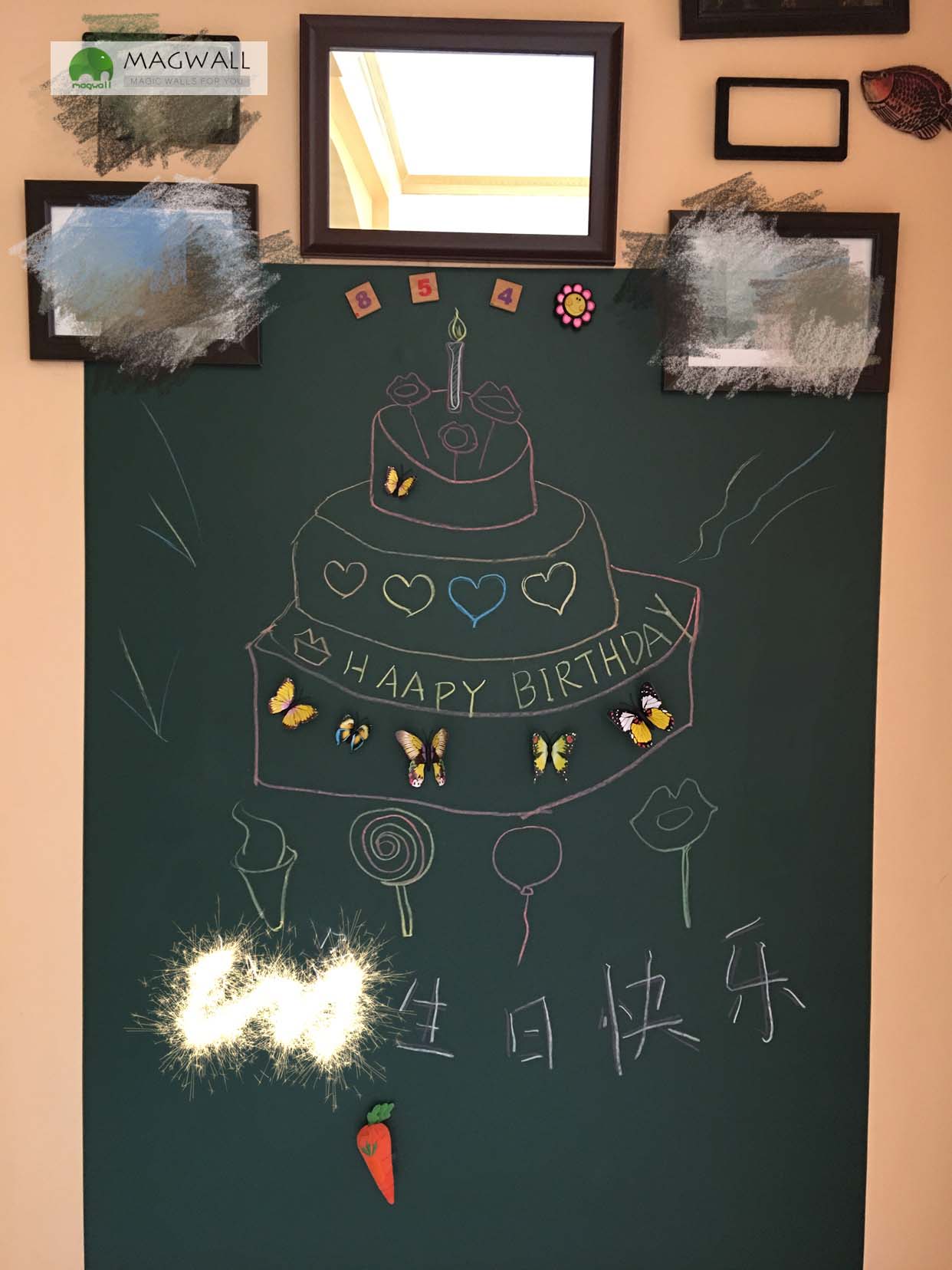 批发磁善家学习涂鸦画画家用磁性绿板贴