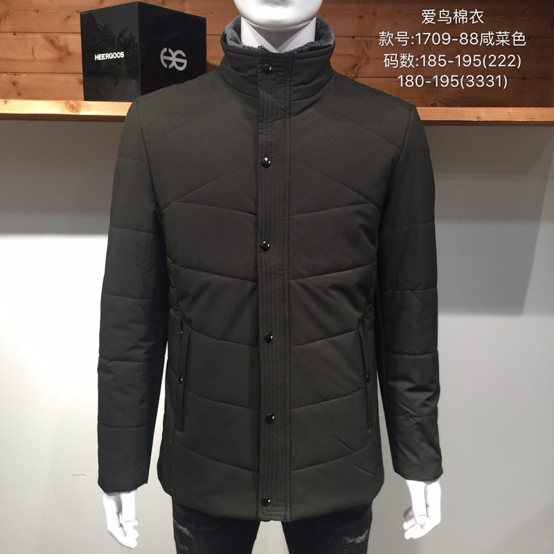 武汉秋季新款潮流修身正品男装棉衣专卖店进货渠道  潮流男装
