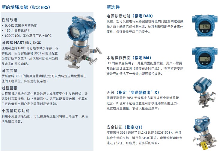 罗斯蒙特3051CD差压变送器厂价批发  罗斯蒙特差压变送器