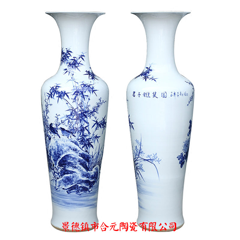 大师手绘开业庆典大花瓶&nbsp;&nbsp;手绘大花瓶礼品&nbsp;&nbsp;手绘庆典落地大花瓶
