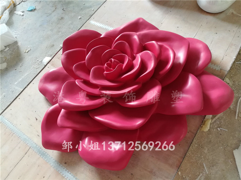 玻璃钢莲花荷花玫瑰花雕塑公园广场小区花卉工艺品摆件  玻璃钢玫瑰花雕塑  莲花荷花雕塑