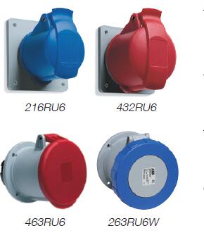 ABB移动工业连接器插头316-P6插座232-C6W总代理  ABB工业插头代理  332RU6  2125-P6W