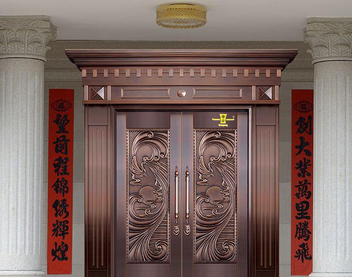 天津安装仿铜门 定制铝合金大门 户外庭院门 仿铜门安装 天津市仿铜门 仿铜门价格