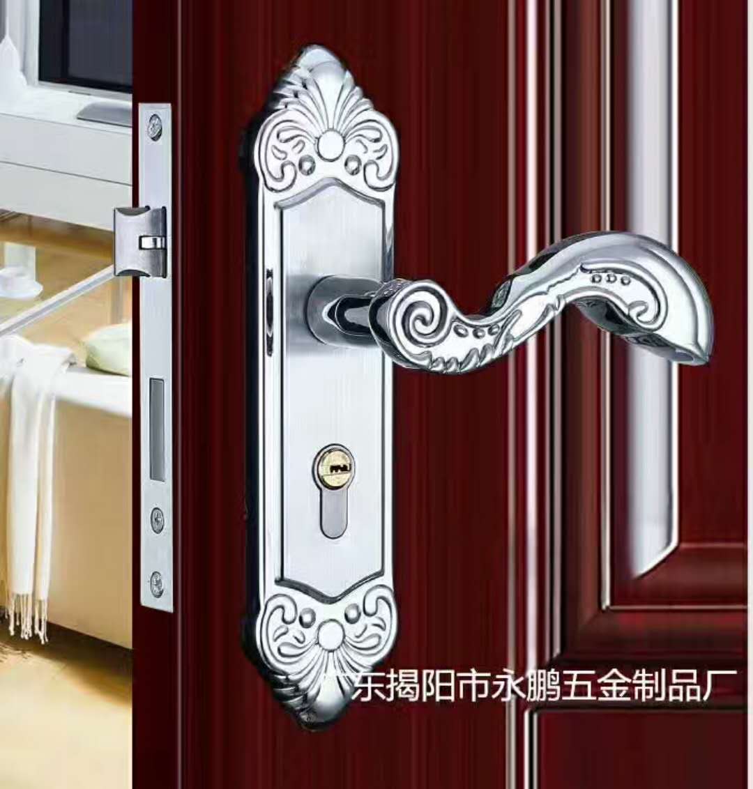 精品不锈钢室内门锁卧室木门机械执手锁五金锁具批发  304不锈钢门锁  室内静音门锁