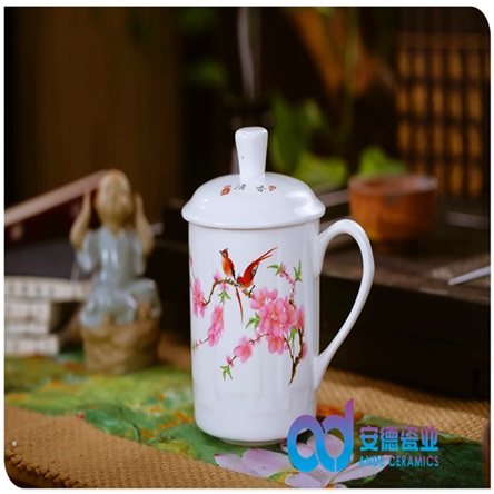 会议陶瓷茶杯 陶瓷茶杯厂家办公陶瓷茶杯