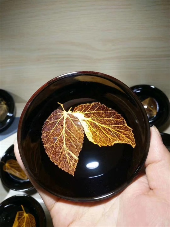 窑变木叶天目盏杯  树叶茶杯功夫茶具  主人品茗杯批发