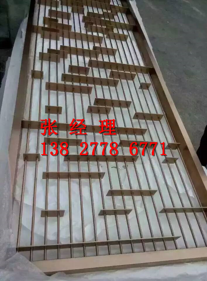 不锈钢屏风镂空玄关座屏金属雕花隔断酒店大堂花格  不锈钢隔断  不锈钢屏风厂家