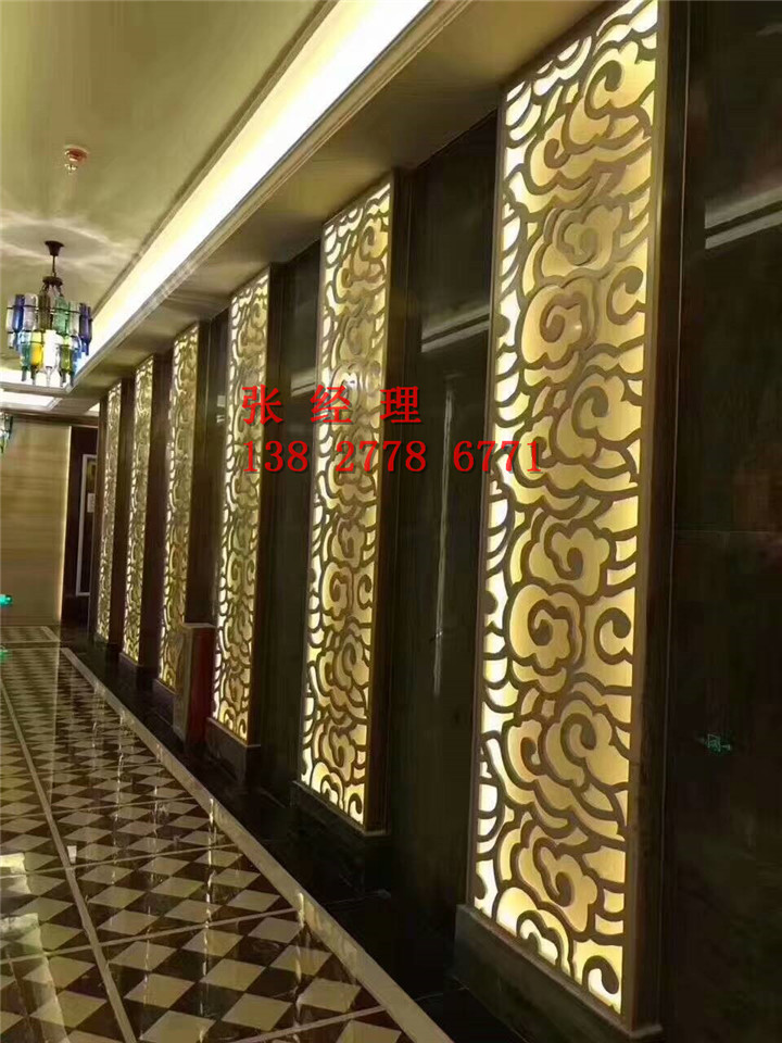 重庆实心板激光欧式钛金不锈钢花格屏风厂家  不锈钢屏风  不锈钢隔断  不锈钢屏风厂家