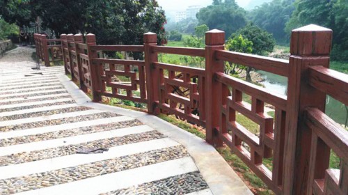 河道护栏仿木栏杆仿石栏杆价格