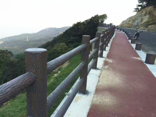 仿木栏杆厂家三明河道护栏供应商  仿石栏杆