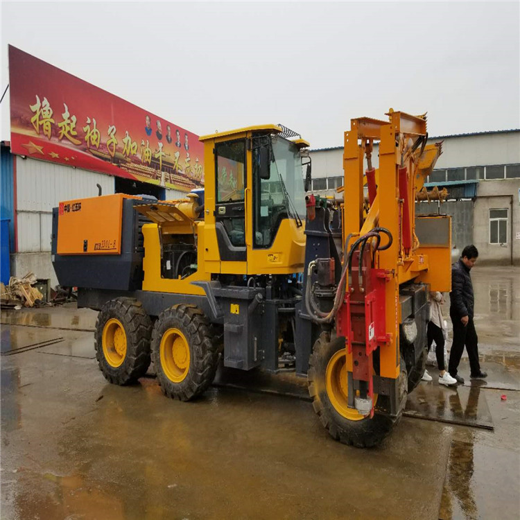 供应公路护栏打拔钻一体机 高速护栏钻孔机厂家  防撞波形护栏钻孔机  护栏打桩机