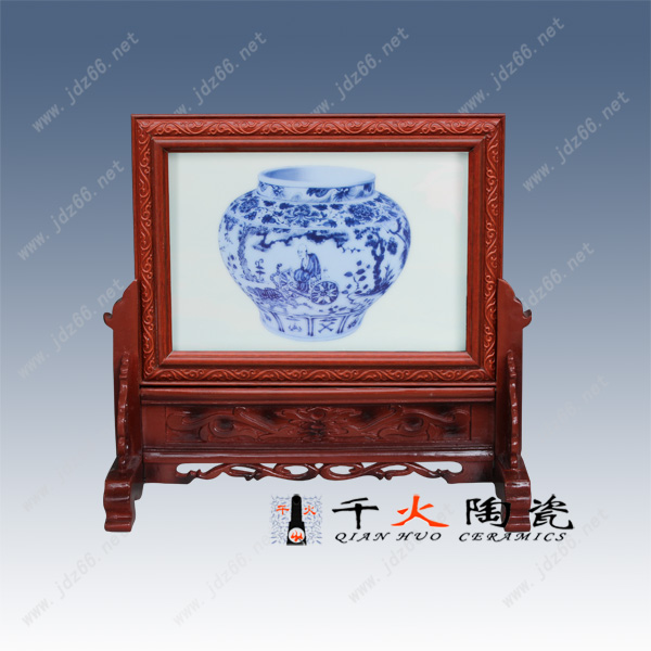 瓷板画 专业定做青花瓷板画 粉彩瓷板画  陶瓷瓷板画