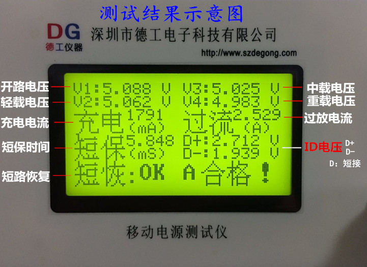 移动电源测试仪 深圳德工 充电宝生产综合检测仪器 V205  充电宝检测仪器