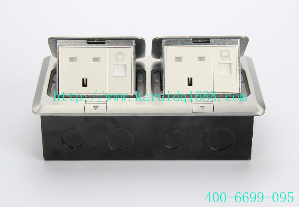 弹起式地面插座XP-01-F  多媒体开启/跳起  斜插/弹起  翻盖式地面插座