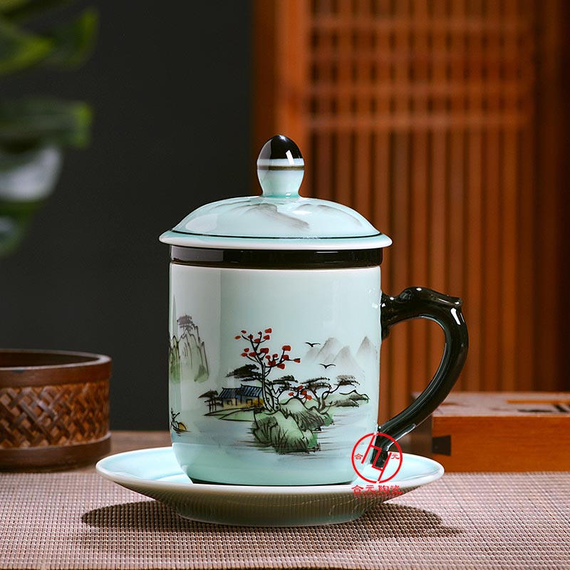 周年活动礼品陶瓷茶杯定制  庆典礼品陶瓷杯  周年活动陶瓷茶杯  礼品陶瓷茶杯厂家
