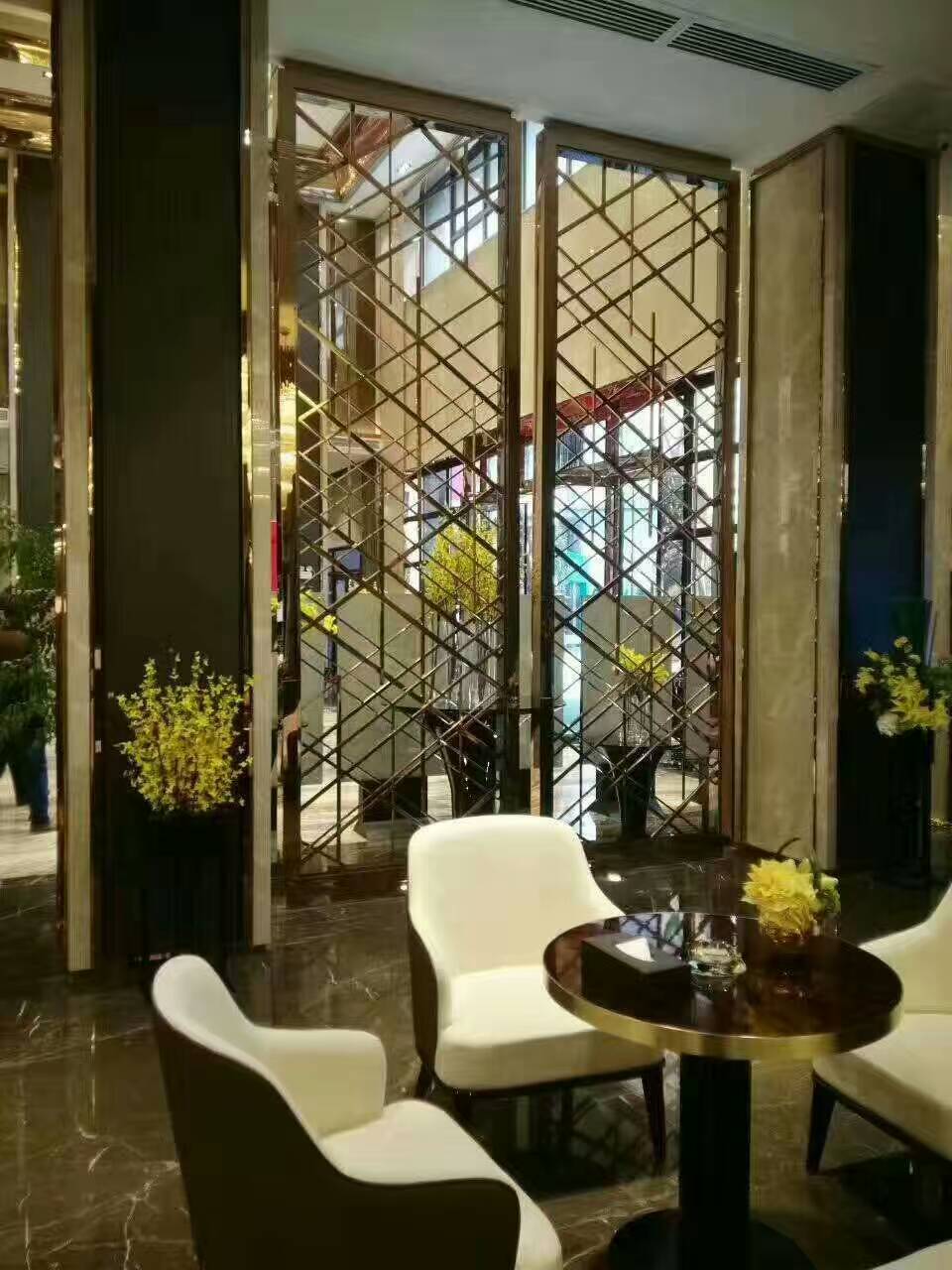 合肥高档会所彩色不锈钢装饰制品屏风厂家  合肥屏风厂家  不锈钢屏风  高档屏风