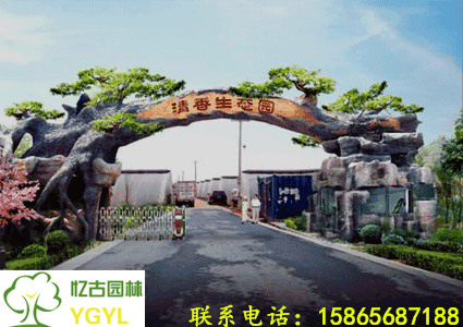 镇江假树大门设计 景观假树大门 镇江哪有假树大门批发