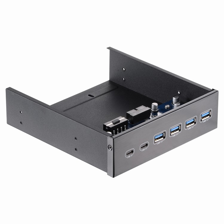 前置光驱位面板4口USB3.0 HUB+2个Type-C  光驱面板  硬盘盒