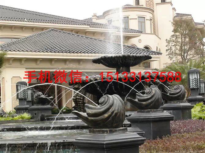 别墅区景观铜雕塑 喷泉景观雕塑金鼎艺美雕塑