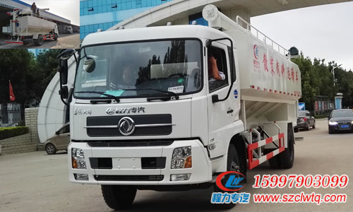 东风天锦22方散装饲料运输车2台再一次发往山西  国五散装饲料运输车  22方饲料车报价  天锦11吨饲料车厂家