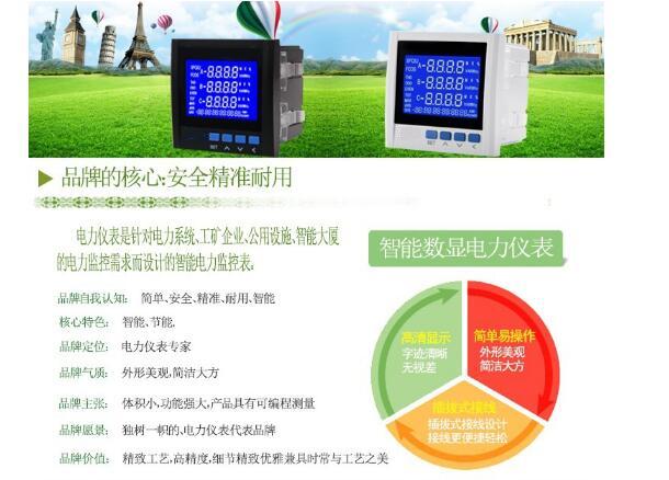 杭州测量仪表淄博三相智能数显表DY-194E-2S4  淄博测量仪表